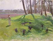 John Singer Sargent Landscape with Goatherd (mk18) painting